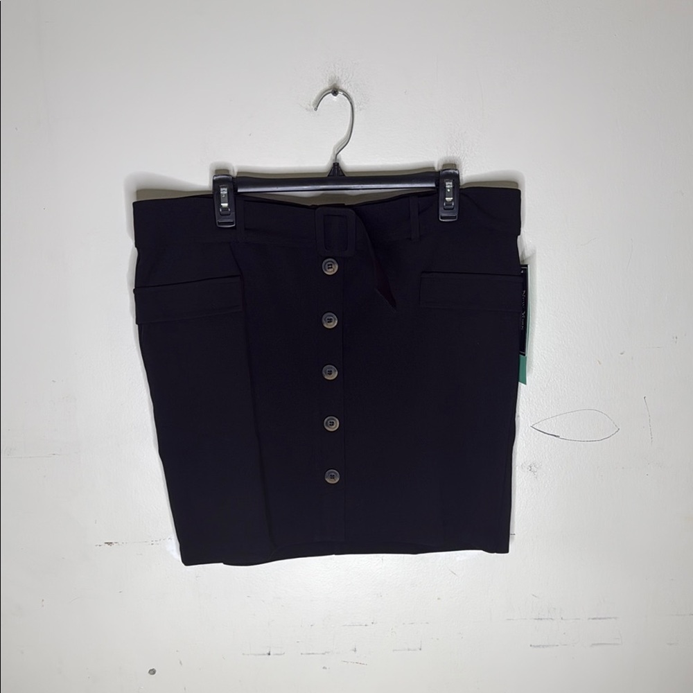 New York Clothing Company Elegant Black Button Detail Skirt Size XLP NEW!
